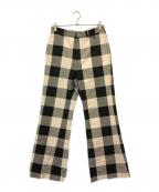 Acne studiosアクネ ストゥディオス）の古着「コットンチェックパンツ」｜アイボリー×ブラック