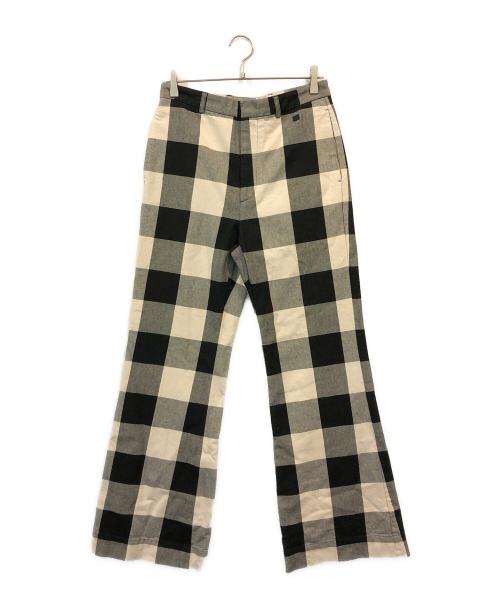 Acne studios（アクネ ストゥディオス）ACNE STUDIOS (アクネ ストゥディオス) コットンチェックパンツ アイボリー×ブラック サイズ:XSの古着・服飾アイテム