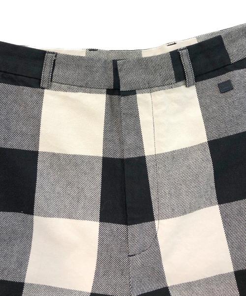 Acne studios（アクネ ストゥディオス）ACNE STUDIOS (アクネ ストゥディオス) コットンチェックパンツ アイボリー×ブラック サイズ:XSの古着・服飾アイテム