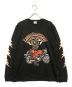 Lewis Leathers×EROSTIKAルイスレザース×エロスティカ）の古着「Rockin’Jelly BeanプリントＴシャツ」｜ブラック