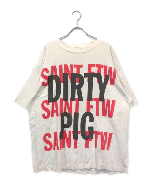 SAINT MICHAEL（セントマイケル）SAINT MICHAEL (セントマイケル) DIRTY PIG SS TEE ホワイト サイズ:Lの古着・服飾アイテム