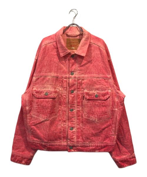 LEVI'S（リーバイス）LEVI'S (リーバイス) stussy (ステューシー) 2ndタイプDyed Jacquard Jacket ピンク サイズ:Mの古着・服飾アイテム