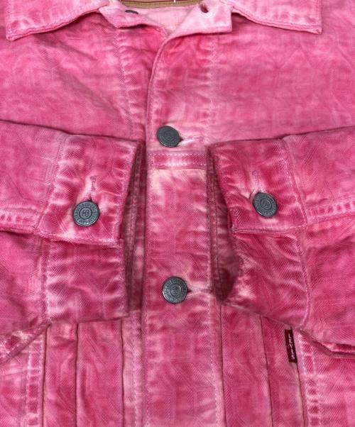 LEVI'S（リーバイス）LEVI'S (リーバイス) stussy (ステューシー) 2ndタイプDyed Jacquard Jacket ピンク サイズ:Mの古着・服飾アイテム