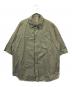 AURALEE（オーラリー）の古着「WASHED FINX HERRINGBONE HALF SLEEVED SHIRTS」｜グリーン