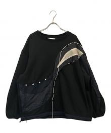 yoshio kubo（ヨシオクボ）の古着「ツイストトップス ビッグシルエットスウェット」｜ブラック