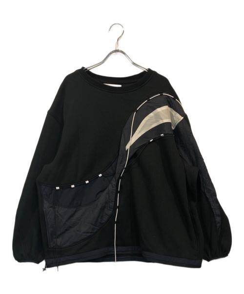 yoshio kubo（ヨシオクボ）yoshio kubo (ヨシオクボ) ツイストトップス ビッグシルエットスウェット ブラック サイズ:SIZE 1の古着・服飾アイテム