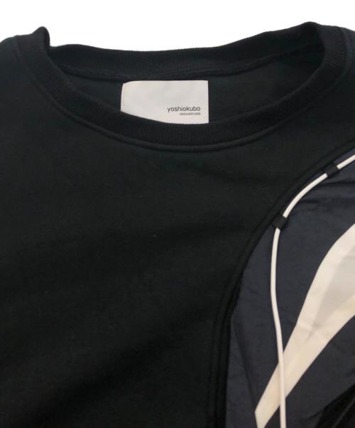 yoshio kubo（ヨシオクボ）yoshio kubo (ヨシオクボ) ツイストトップス ビッグシルエットスウェット ブラック サイズ:SIZE 1の古着・服飾アイテム