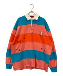 MEMBERS OF THE RAGE（メンバーズ オブ ザ レイジ）の古着「RUGBY LS TSHIRT」｜ブルー×ピンク