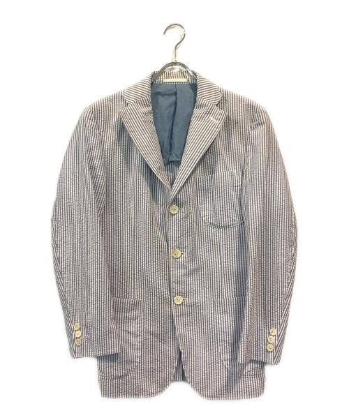 COMME des GARCONS HOMME（コムデギャルソン オム）COMME des GARCONS HOMME (コムデギャルソン オム) シアサッカー2Bジャケット ブルー サイズ:XSの古着・服飾アイテム