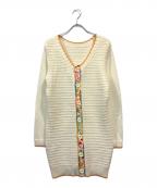 LEONARD SPORTレオナール スポーツ）の古着「フラワープリントツイードコート」｜ベージュ