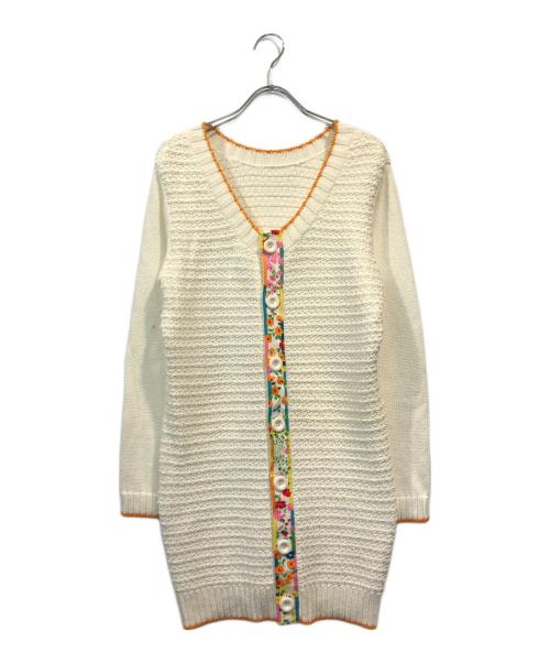 LEONARD SPORT（レオナール スポーツ）LEONARD SPORT (レオナール スポーツ) フラワープリントツイードコート ベージュ サイズ:40の古着・服飾アイテム