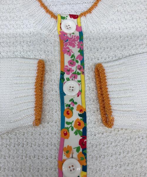 LEONARD SPORT（レオナール スポーツ）LEONARD SPORT (レオナール スポーツ) フラワープリントツイードコート ベージュ サイズ:40の古着・服飾アイテム