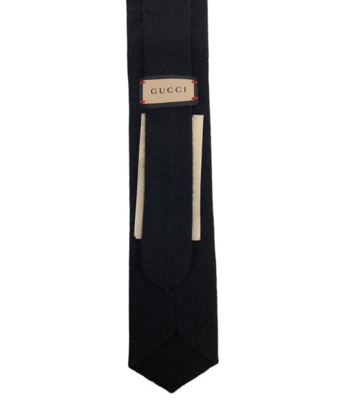 GUCCI（グッチ）GUCCI (グッチ) GGプレートウールニットタイ ブラック サイズ:-の古着・服飾アイテム