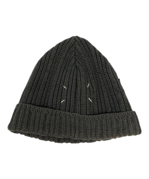 Maison Martin Margiela（メゾンマルタンマルジェラ）Maison Martin Margiela (メゾンマルタンマルジェラ) 4ステッチリブニットキャップ グレーの古着・服飾アイテム