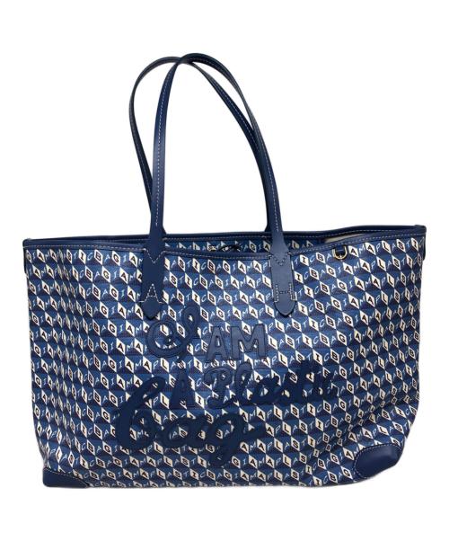 ANYA HINDMARCH（アニヤ・ハインドマーチ）ANYA HINDMARCH (アニヤハインドマーチ) I am a Plastic Bag Tote ブルーの古着・服飾アイテム
