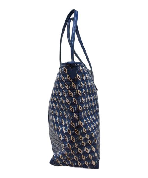 ANYA HINDMARCH（アニヤ・ハインドマーチ）ANYA HINDMARCH (アニヤハインドマーチ) I am a Plastic Bag Tote ブルーの古着・服飾アイテム