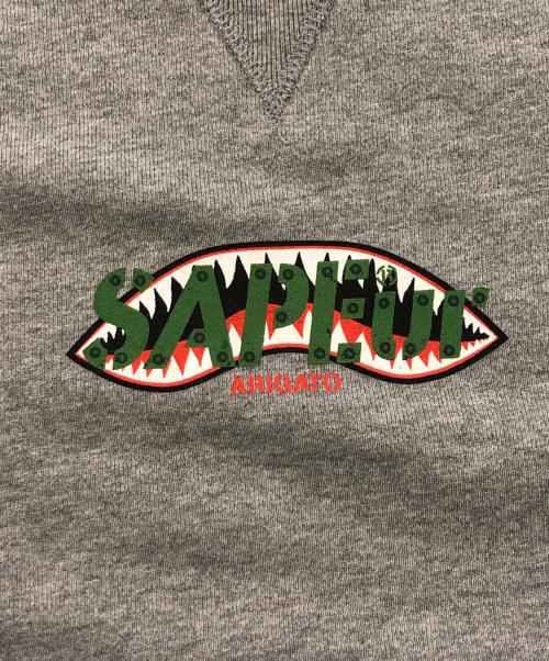 SAPEur（サプール）SAPEur (サプール) SHARKMOUTH S/S SWEAT グレー サイズ:L 未使用品の古着・服飾アイテム