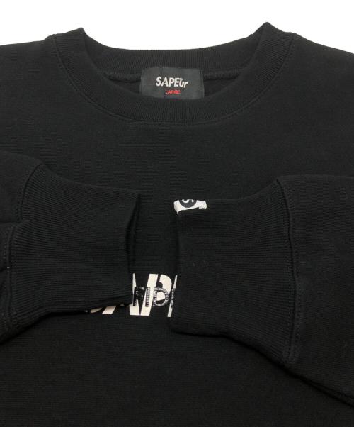 SAPEur（サプール）SAPEur (サプール) JUST IMAGINE THE FUTURE SWEAT ブラック サイズ:L 未使用品の古着・服飾アイテム