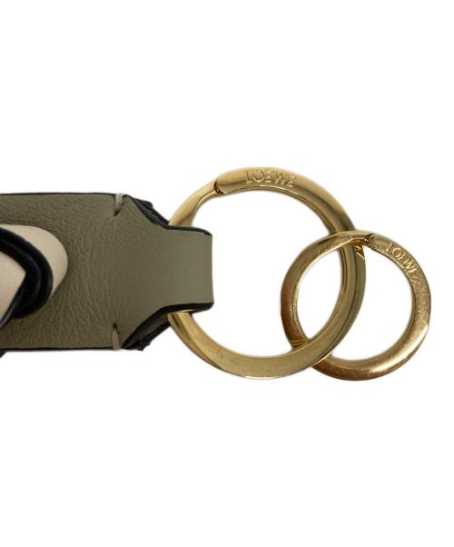 LOEWE（ロエベ）LOEWE (ロエベ) ブレイデッド ストラップ キーリング ブルー×カーキの古着・服飾アイテム