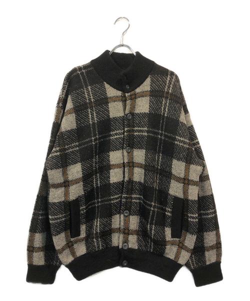 Christian Dior MONSIEUR（クリスチャンディオールムッシュ）Christian Dior MONSIEUR (クリスチャンディオールムッシュ) オールドハイネックニットジャケット ブラック サイズ:-の古着・服飾アイテム