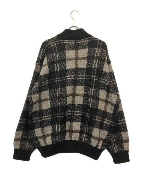 Christian Dior MONSIEUR（クリスチャンディオールムッシュ）Christian Dior MONSIEUR (クリスチャンディオールムッシュ) オールドハイネックニットジャケット ブラック サイズ:-の古着・服飾アイテム