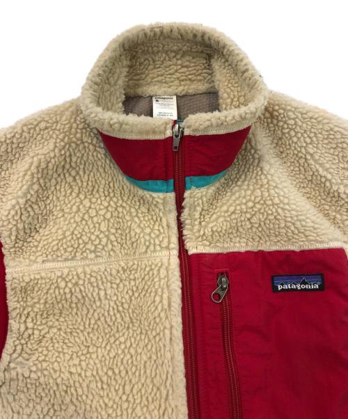 Patagonia（パタゴニア）Patagonia (パタゴニア) レトロXフリースベスト ベージュ×レッド サイズ:Sの古着・服飾アイテム