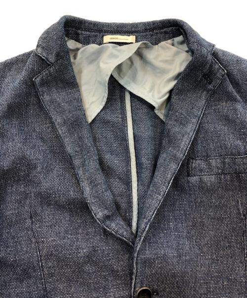 ARMANI COLLEZIONI（アルマーニ コレツィオーニ）ARMANI COLLEZIONI (アルマーニ コレツィオーニ) インディゴ染めアンコンジャケット インディゴ サイズ:SIZE 40の古着・服飾アイテム