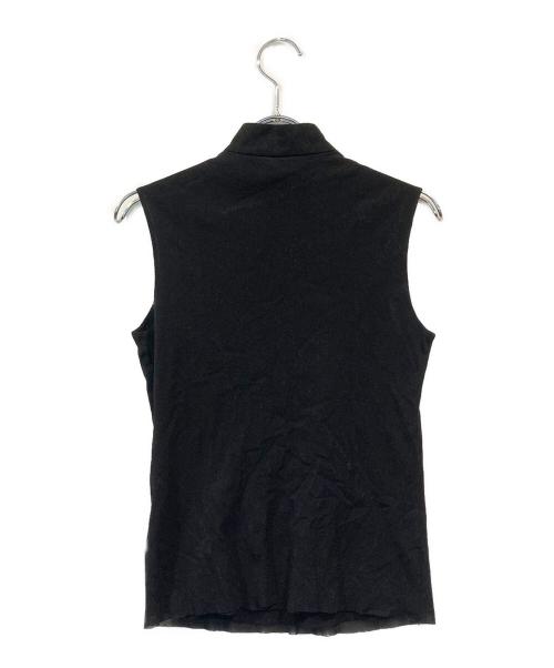 VIVIENNE TAM（ヴィヴィアンタム）VIVIENNE TAM (ヴィヴィアンタム) 刺繍ノースリーブパワーネットブラウス ブラック サイズ:SIZE 1の古着・服飾アイテム