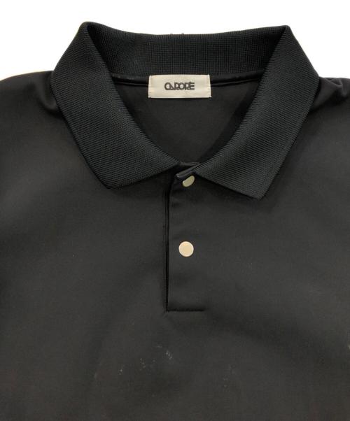 CARORIE（カロリイ）carorie (カロリイ) ポンチ襟付きポロ半袖 ブラック サイズ:Lの古着・服飾アイテム