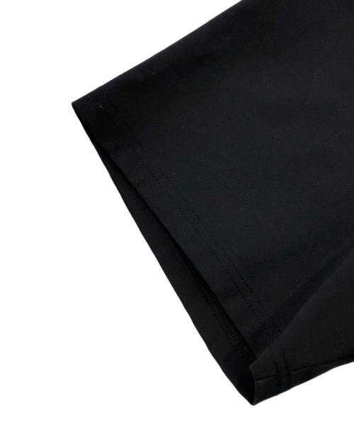 CARORIE（カロリイ）carorie (カロリイ) ポンチ襟付きポロ半袖 ブラック サイズ:Lの古着・服飾アイテム