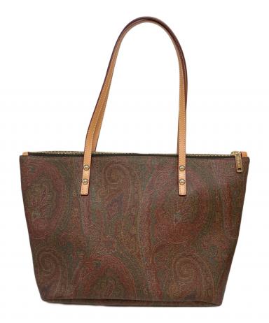 中古・古着通販】ETRO (エトロ) ポーチ付きトートバッグ ブラウン