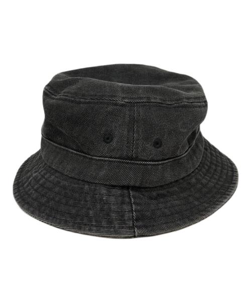 SUPREME（シュプリーム）Supreme (シュプリーム) Coated Denim Crusher HAT ブラックの古着・服飾アイテム