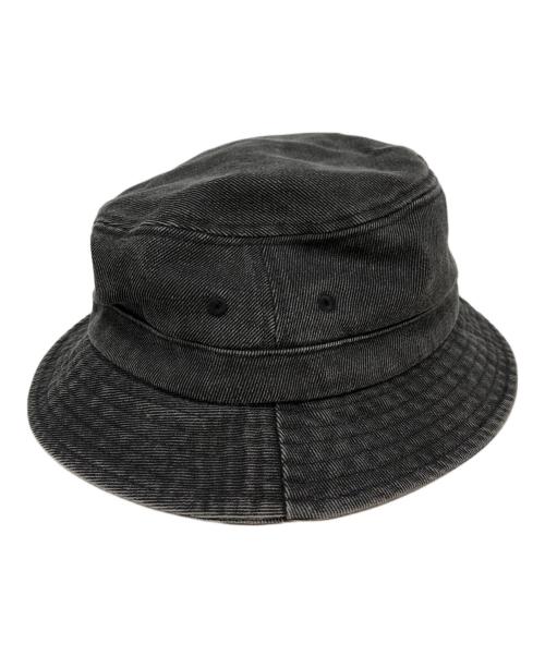 SUPREME（シュプリーム）Supreme (シュプリーム) Coated Denim Crusher HAT ブラックの古着・服飾アイテム