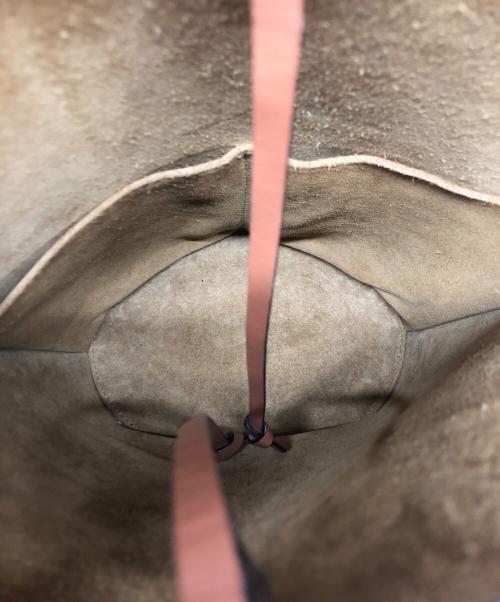 LOEWE（ロエベ）LOEWE (ロエベ) ゲートアナグラムレザーショルダーバッグ ベージュ×ブラウンの古着・服飾アイテム