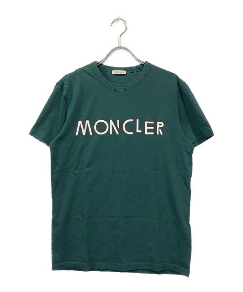 MONCLER（モンクレール）MONCLER (モンクレール) ロゴプリントTシャツ グリーン サイズ:Sの古着・服飾アイテム