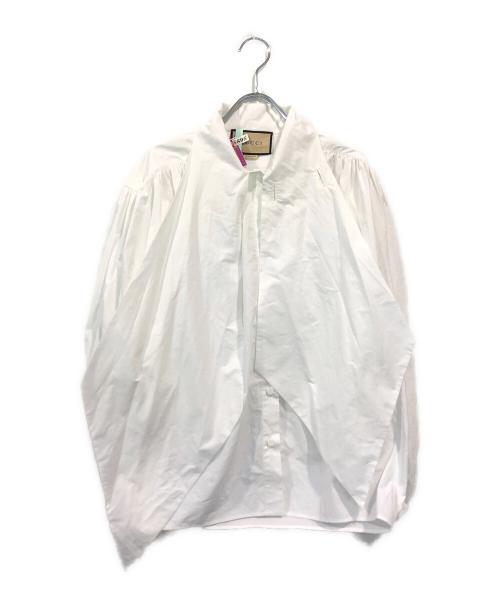 GUCCI（グッチ）GUCCI (グッチ) ボウタイシャツ ホワイト サイズ:SIZE 42の古着・服飾アイテム