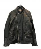 Lewis Leathersルイスレザース）の古着「402ライトニングレザージャケット」｜ブラック