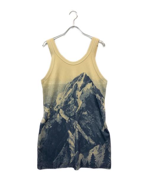 TOGA PULLA（トーガ プルラ）TOGA PULLA (トーガ プルラ) PRINT RIB JERSEY TANK TOP ベージュ サイズ:SIZE 38の古着・服飾アイテム