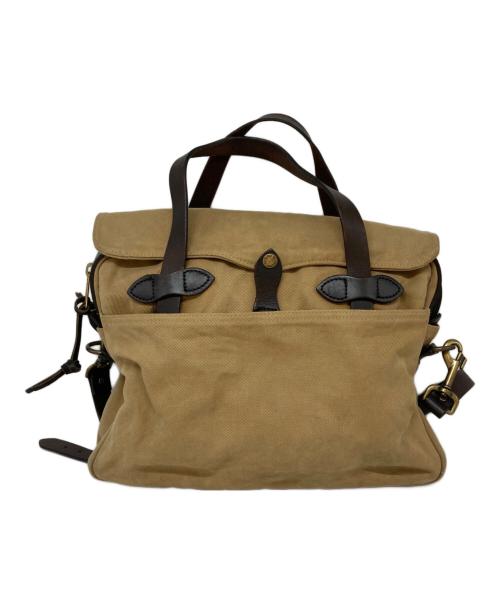 FILSON（フィルソン）FILSON (フィルソン) ラギッドツイル オリジナルブリーフケース ベージュ×ブラウンの古着・服飾アイテム