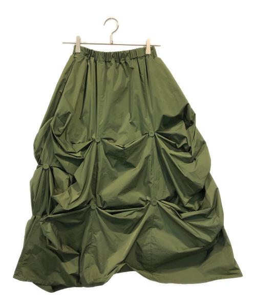 ENFOLD（エンフォルド）ENFOLD (エンフォルド) TUCK Circle SKIRT グリーン サイズ:SIZE 36の古着・服飾アイテム