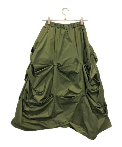 ENFOLD（エンフォルド）ENFOLD (エンフォルド) TUCK Circle SKIRT グリーン サイズ:SIZE 36の古着・服飾アイテム