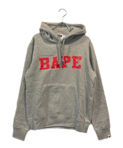 A BATHING APE（ア ベイシング エイプ）A BATHING APE (ア ベイシング エイプ) BAPE Pullover Hoodie グレー サイズ:SIZE Mの古着・服飾アイテム