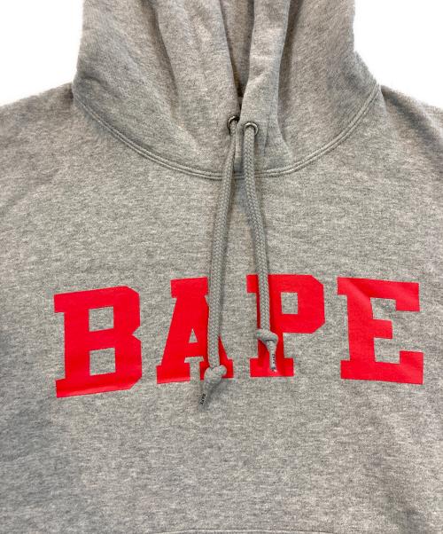 A BATHING APE（ア ベイシング エイプ）A BATHING APE (ア ベイシング エイプ) BAPE Pullover Hoodie グレー サイズ:SIZE Mの古着・服飾アイテム