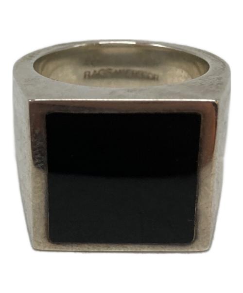 Rags McGREGOR（ラグスマックレガー）Rags McGREGOR (ラグスマックレガー) スクエアシルバーオニキスリング シルバー×ブラック サイズ:13号の古着・服飾アイテム