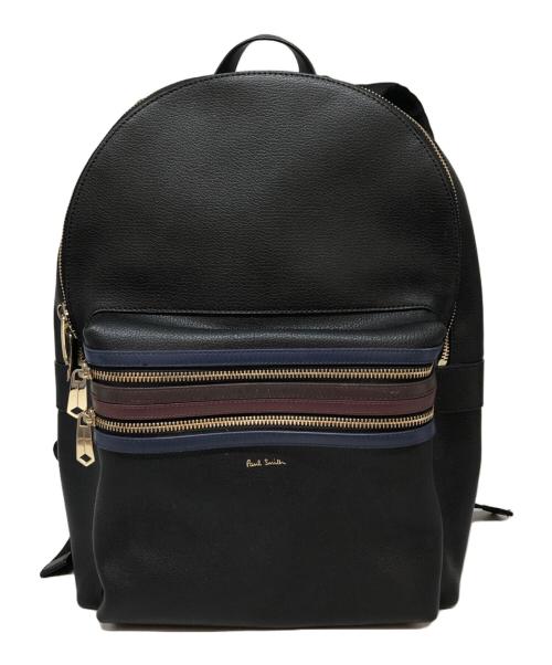 PAUL SMITH（ポールスミス）Paul Smith (ポールスミス) レザーリュック ネイビーの古着・服飾アイテム