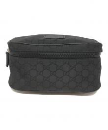 GUCCI（グッチ）の古着「GGナイロンウエストバッグ」｜ブラック