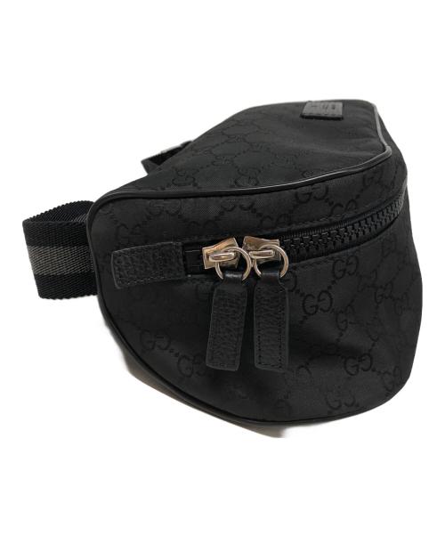 GUCCI（グッチ）GUCCI (グッチ) GGナイロンウエストバッグ ブラックの古着・服飾アイテム