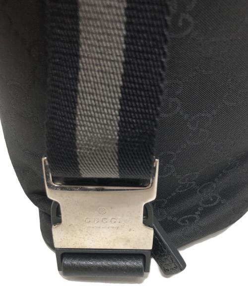 GUCCI（グッチ）GUCCI (グッチ) GGナイロンウエストバッグ ブラックの古着・服飾アイテム