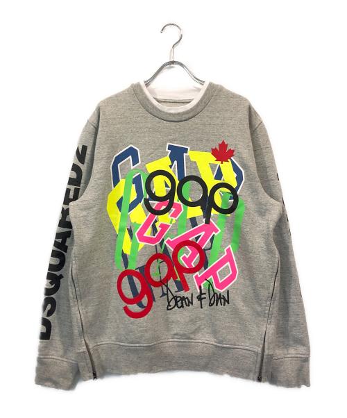 GAP（ギャップ）GAP (ギャップ) DSQUARED2 (ディースクエアード) ペイントプリントスウェット グレー サイズ:Mの古着・服飾アイテム