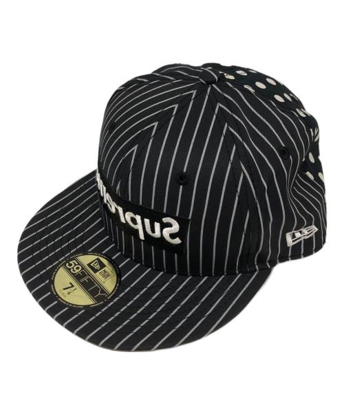 SUPREME（シュプリーム）Supreme (シュプリーム) COMME des GARCONS SHIRT (コムデギャルソンシャツ) New Era (ニューエラ) トリプルネームキャップ ネイビー サイズ:57.7㎝の古着・服飾アイテム